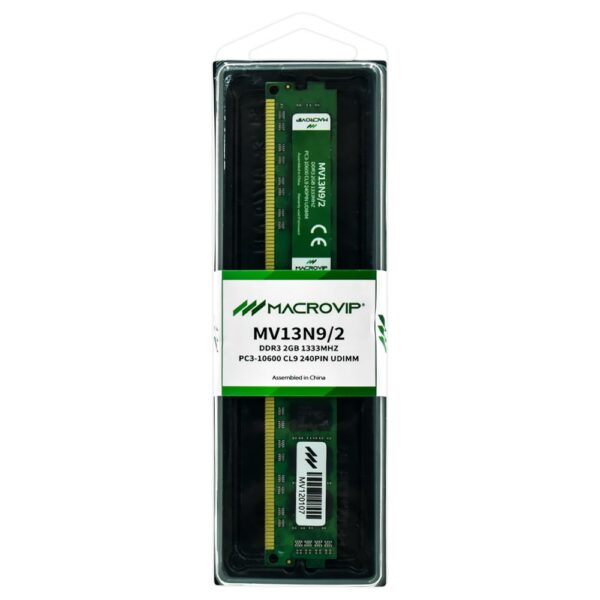 Memória RAM para PC Macrovip DDR3 2GB 1333MHz - MV13N9/2