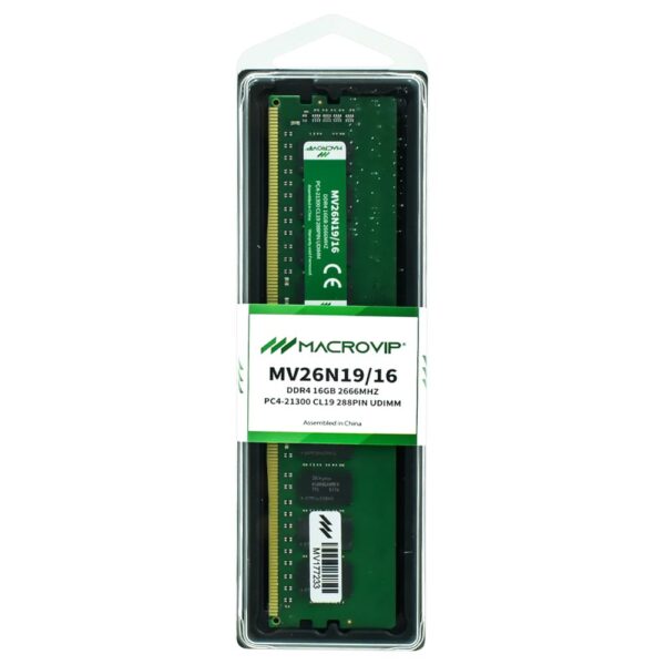 Memoria RAM para PC Macrovip DDR4 16GB 2666MHz - MV26N19/16