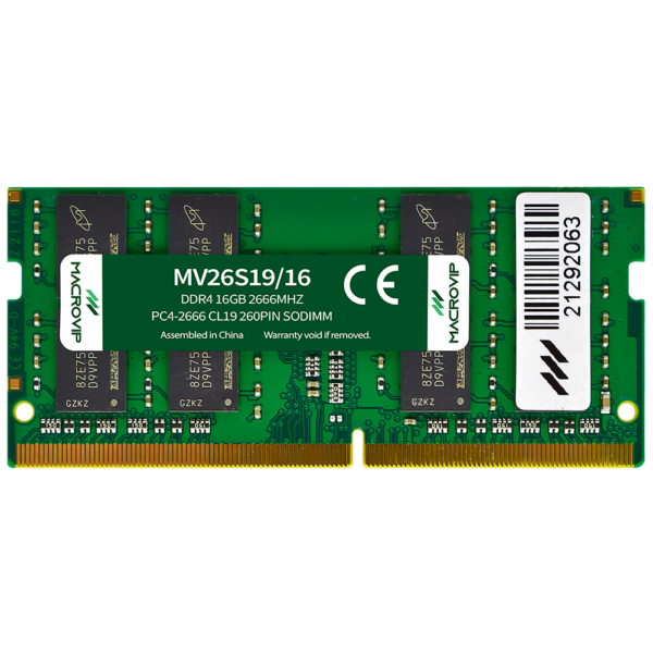 DRAM Memory for Notebook Macrovip DDR4 16GB 2666MHz - MV26S19/16