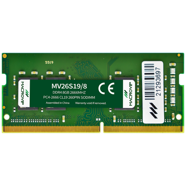 Memória RAM para Notebook Macrovip DDR4 8GB 2666MHz - MV26S19/8