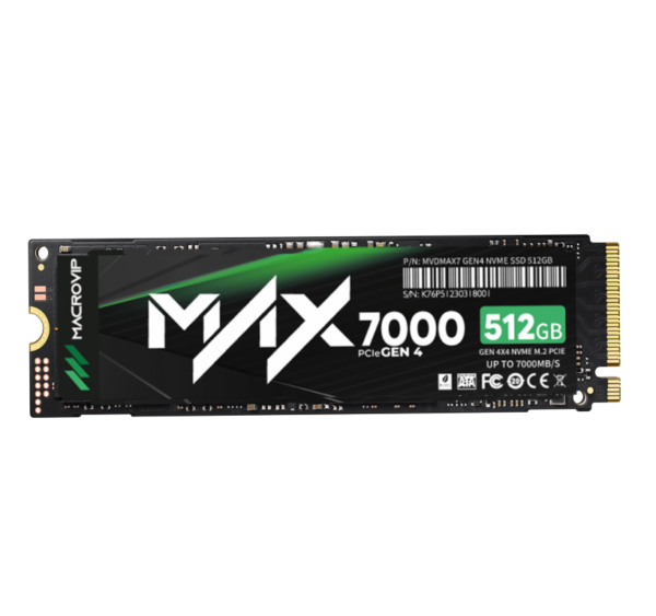 SSD Macrovip MAX7000 M.2 512GB NVMe - MVDMAX7/512GB