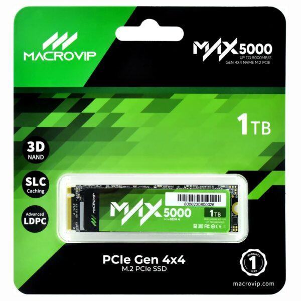 SSD Macrovip MAX5000 M.2 1TB NVMe - MVDMAX5/1TB