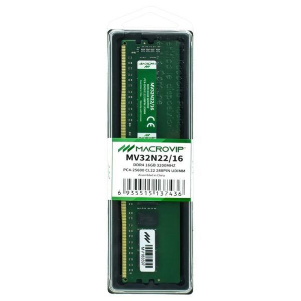 DRAM Memory for PC Macrovip DDR4 16GB 3200MHz - MV32N22/16