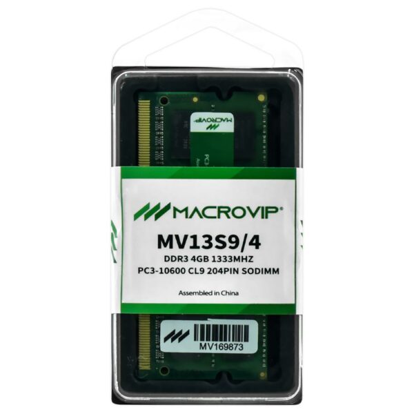 DRAM Memory for Notebook Macrovip DDR3 4GB 1333MHz - MV13S9/4