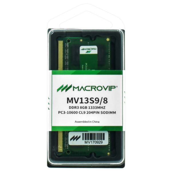 DRAM Memory for Notebook Macrovip DDR3 8GB 1333MHz - MV13S9/8