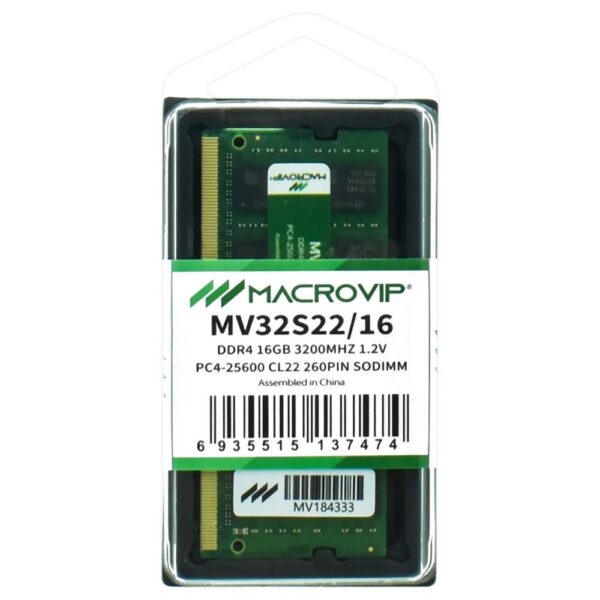 DRAM Memory for Notebook Macrovip DDR4 16GB 3200MHz - MV32S22/16