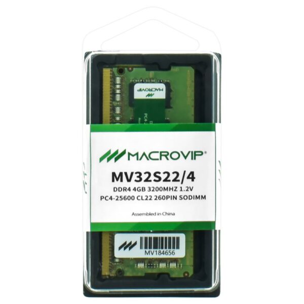 DRAM Memory for Notebook Macrovip DDR4 4GB 3200MHz - MV32S22/4