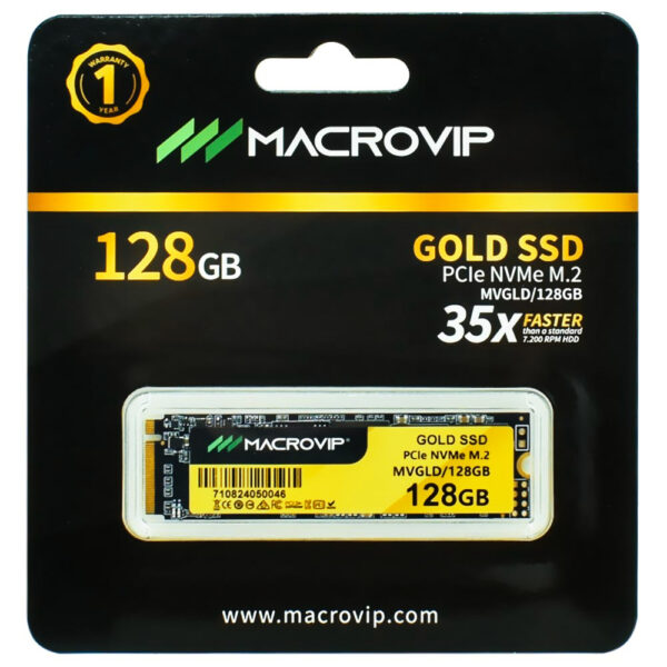 SSD Macrovip Gold M.2 NVMe 128GB - MVGLD/128GB