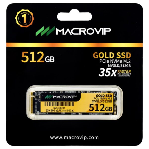 SSD Macrovip Gold M.2 NVMe 512GB - MVGLD/512GB