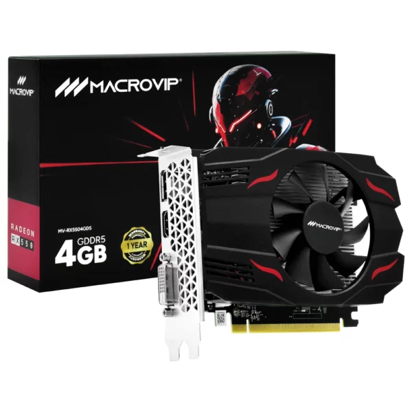 Placa de Vídeo Macrovip 4GB Radeon RX550 GDDR5 - MV-RX5504GD5