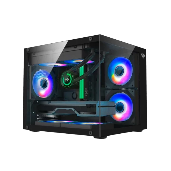 Gabinete Gamer Macrovip MAX Aqua Series TCXA325 Mini-Tower - Preto