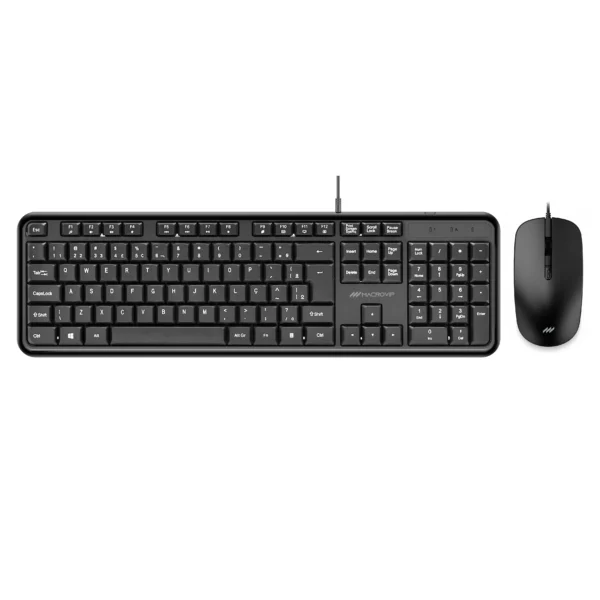 Combo Teclado e Mouse Macrovip MK200U USB - Português