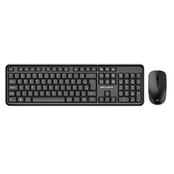Combo Teclado e Mouse Silencioso Macrovip MK200W Wireless USB - Português