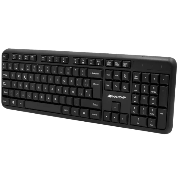 Combo Teclado e Mouse Silencioso Macrovip MK200W Wireless USB - Espanhol - Imagen 3