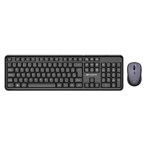 Combo Teclado e Mouse Silencioso Macrovip MK300W Wireless USB- Português