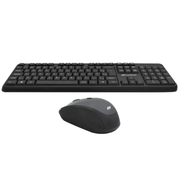 Combo Teclado e Mouse Silencioso Macrovip MK300W Wireless USB- Português - Imagem 2