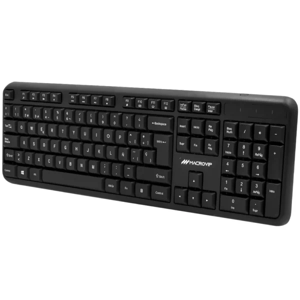 Combo Teclado e Mouse Silencioso Macrovip MK300W Wireless USB - Espanhol - Imagen 3
